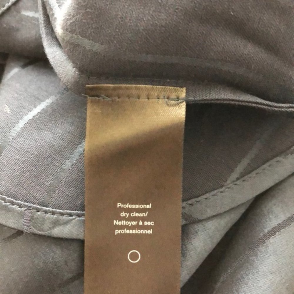 Rag & Bone Navy Satin Stripe Button Front Shirt - Picture 8 of 9